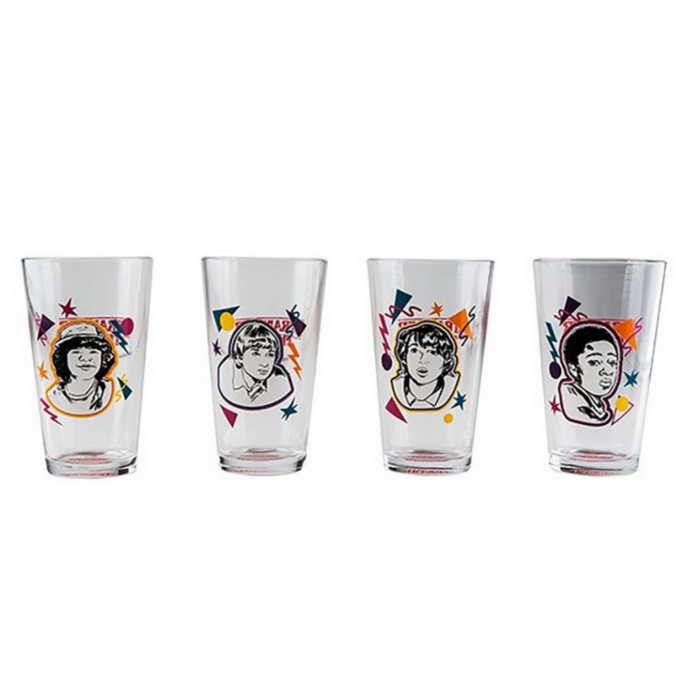 STRANGER THINGS 4 Piece Pint Glass Set 16oz. - Picture 2 of 3